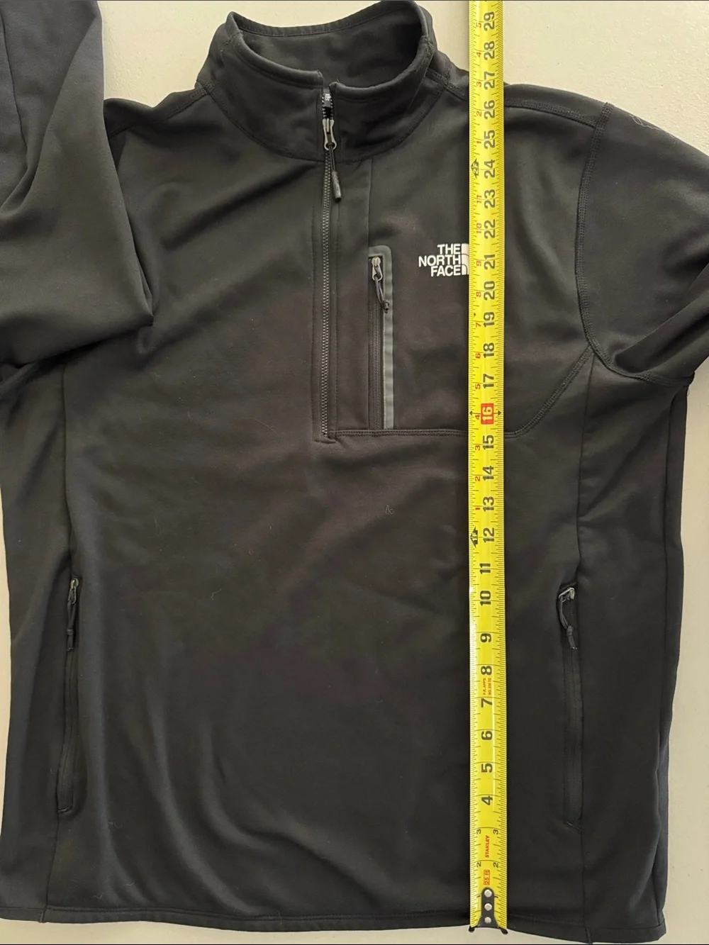 The North Face Black Quarter-Zip Fleece Pullover with Chest Pocket
